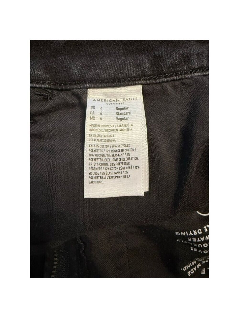 Mid Rise Jegging Dream Stretch Jeans Black Denim Size 6 - Picture 4 of 8